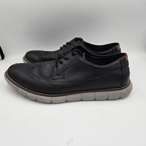 JOHNSTON & MURPHY Milson Long Wing Leather Derby Black Dress Shoes Men Size 11 M main image 11